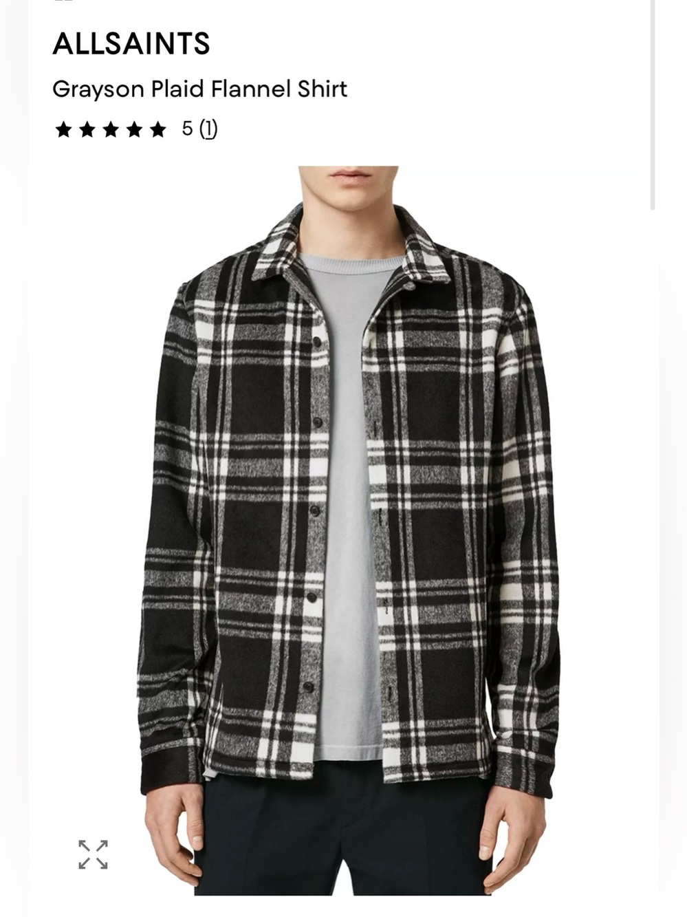 ALLSAINTS
Grayson Plaid Flannel Shirt.